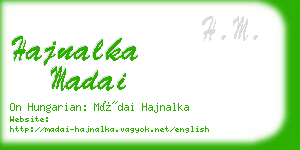 hajnalka madai business card